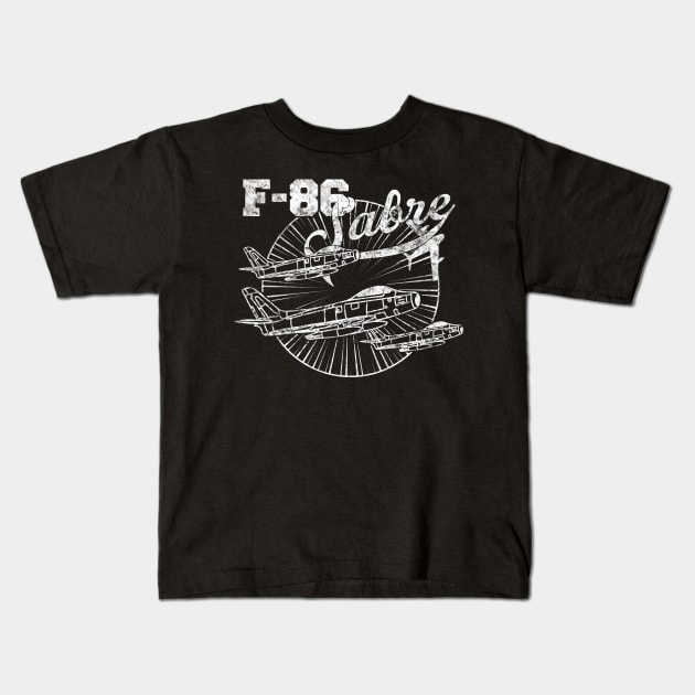 F-86 Sabre (light) Kids T-Shirt by Doc Multiverse Designs